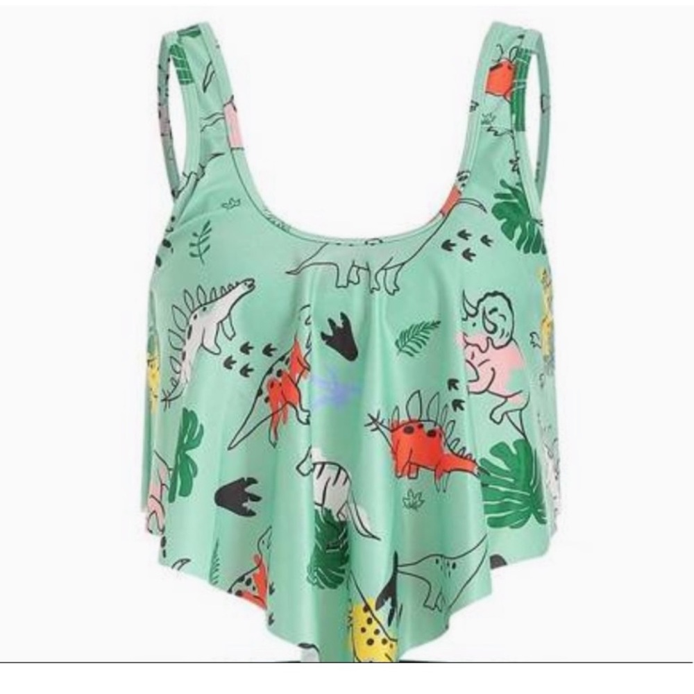 Rosegal Dinosaur Draped Bikini Top bathing suit swimwear
